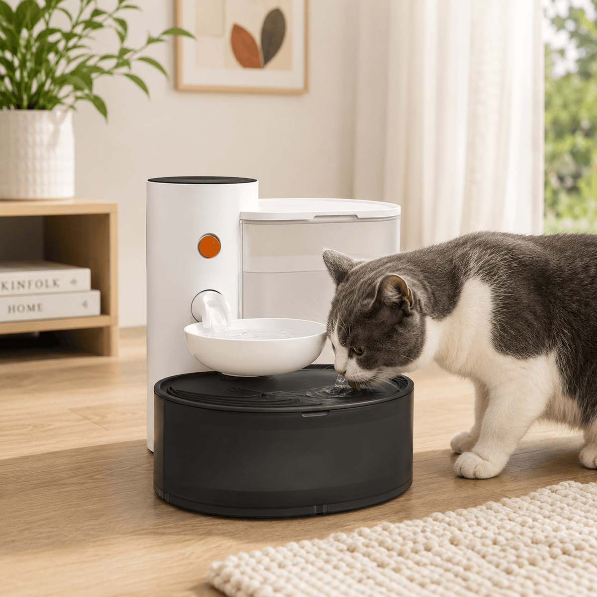 TAILSOFHOME Smart Wireless 3L Automatic Pet Water Fountain