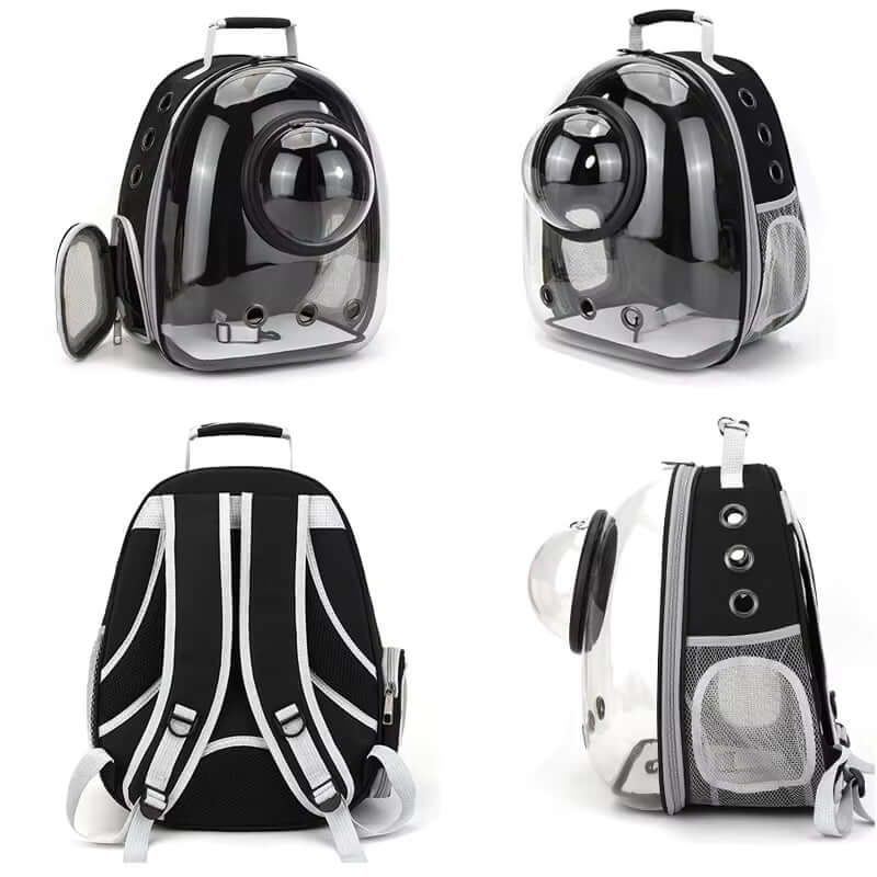 Portable Cat Pet Carrier BackTAILSOFHOME transparent cat carrier backpack for small pets and puppiespack Transparent Capsule Bubble Pet Backpack Small Animal Puppy Kitty Breathable Carrier for Travel
