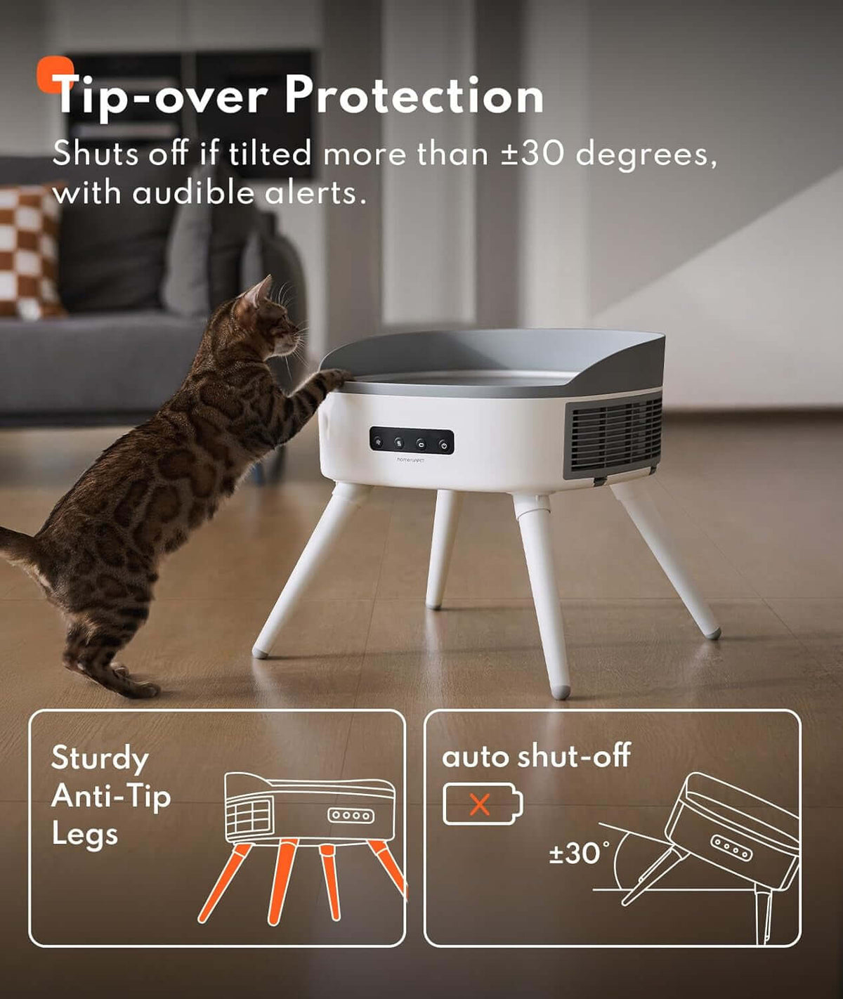 Pet Heated Cat Bed HeaterTAILSOFHOME Smart Wireless Pet Water Fountain 3L