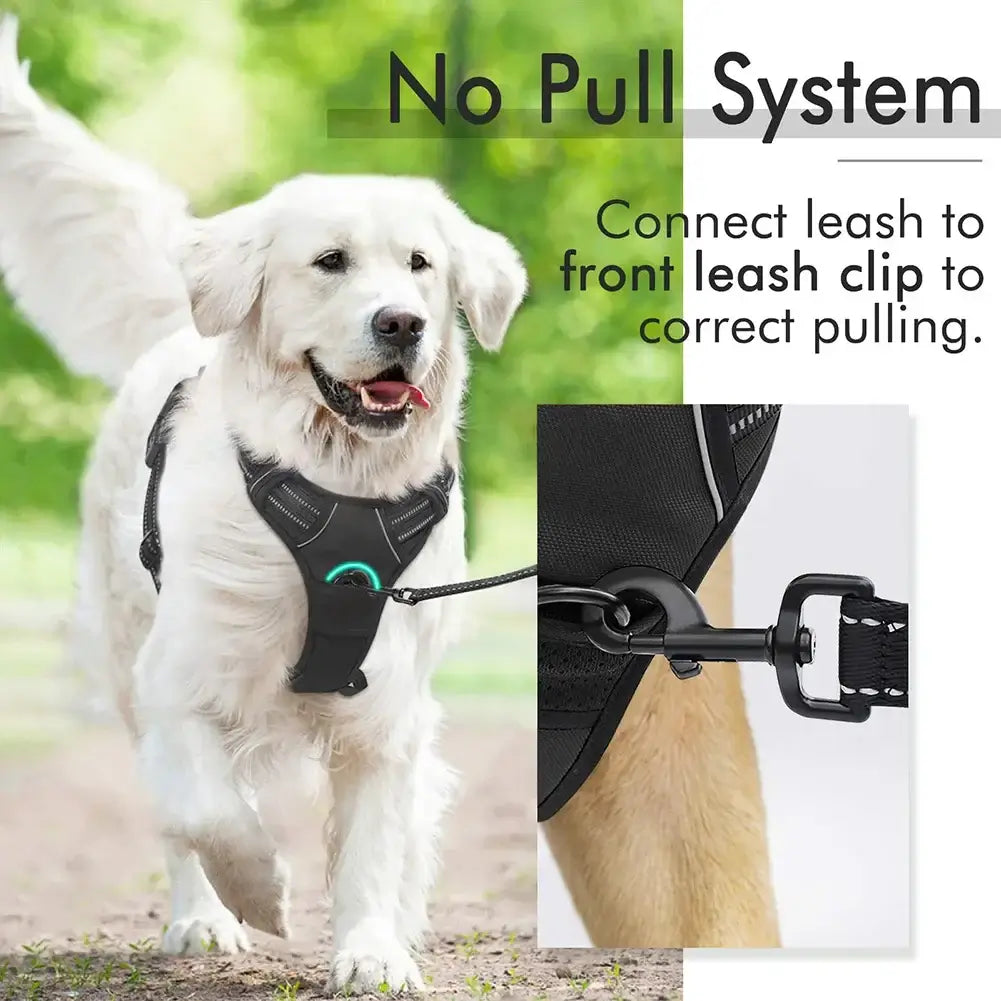 TAILSOFHOME No-Pull Reflective Adjustable Padded Dog Harness