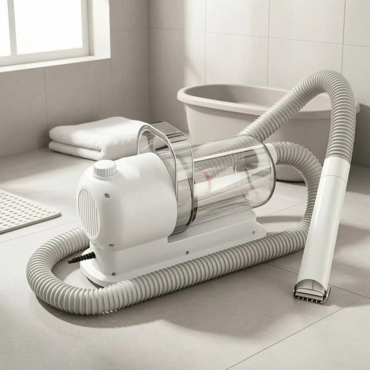 TAILSOFHOME Multifunctional Pet Grooming Vacuum Kit with Clipper