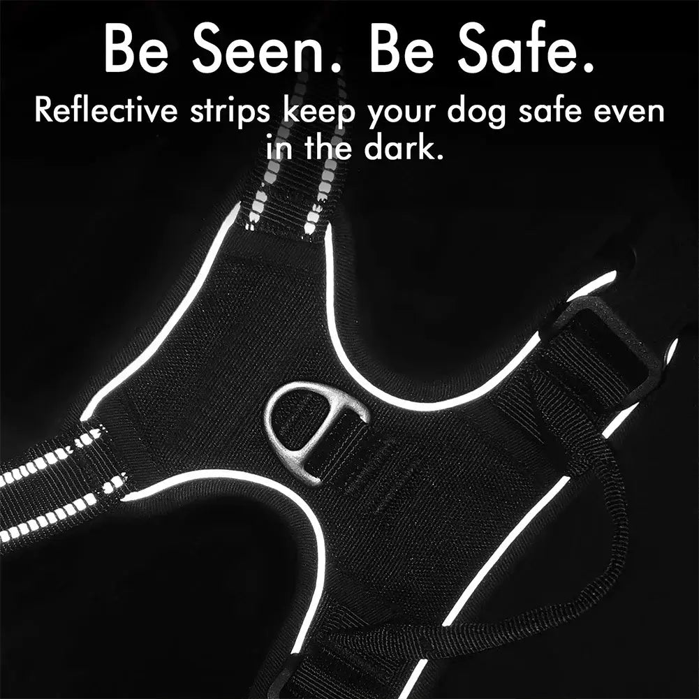 TAILSOFHOME No-Pull Reflective Adjustable Padded Dog Harness