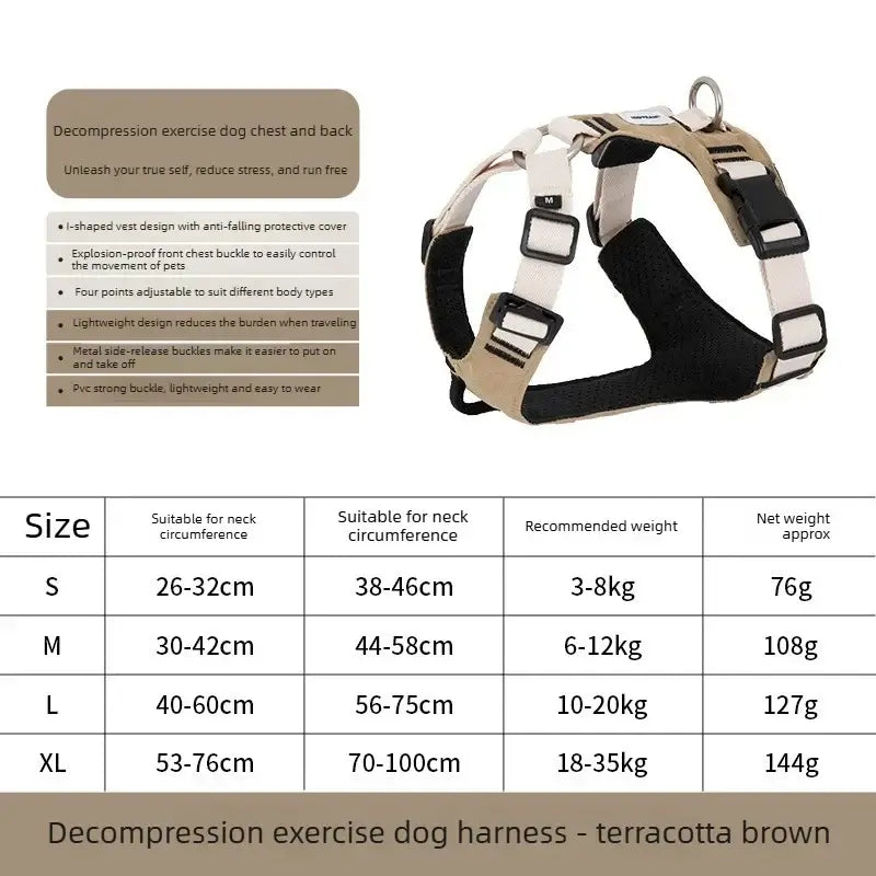TAILSOFHOME Lightweight Breathable No-Pull Mesh Dog Harness