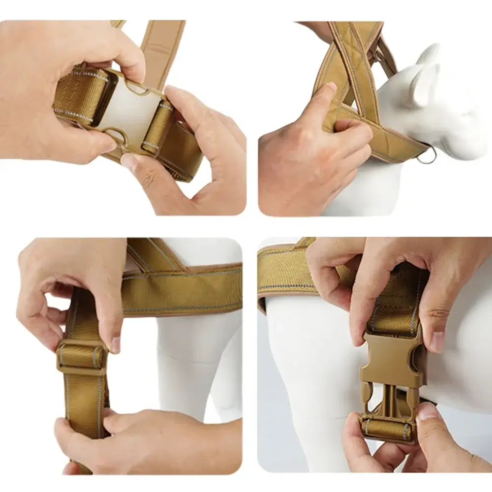 TAILSOFHOME 1000D Tactical Anti-Pull Dog Harness for Large Dogs