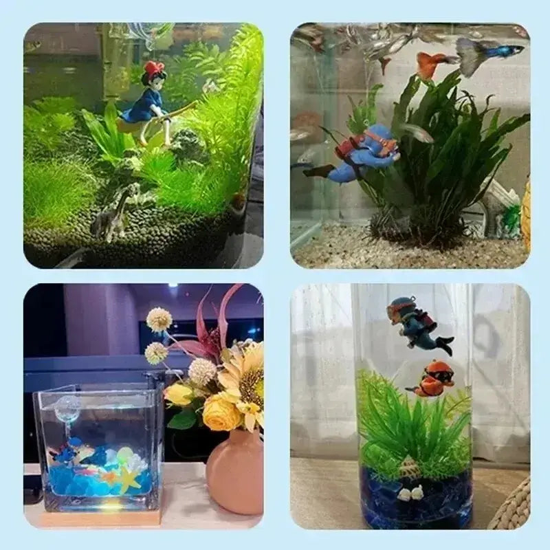 TAILSOFHOME Vintage Aquarium Shipwreck Resin Boat Decoration