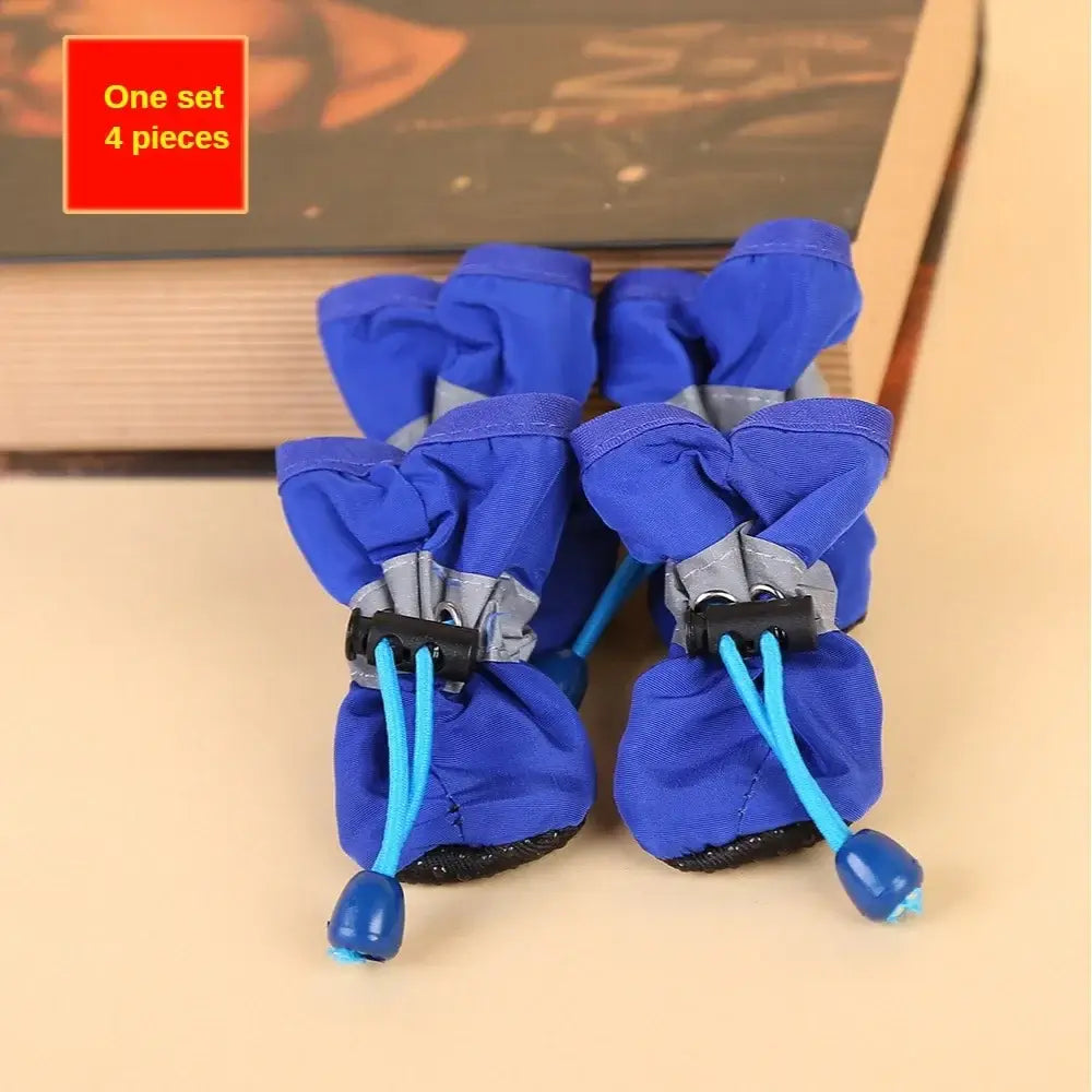 TAILSOFHOME 4-Piece Water-Resistant Dog Rain Boots
