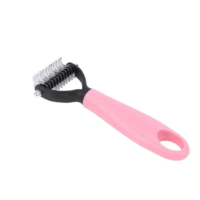 TAILSOFHOME 2-Sided Pet Deshedding Brush for Dogs Cats
