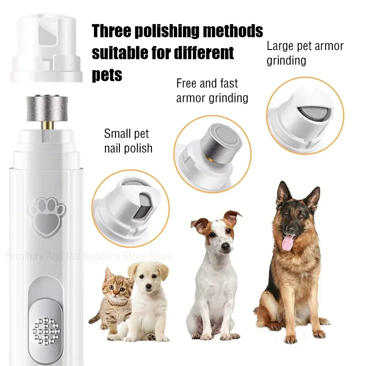 TAILSOFHOME USB Rechargeable Dog and Pet Nail Grinder