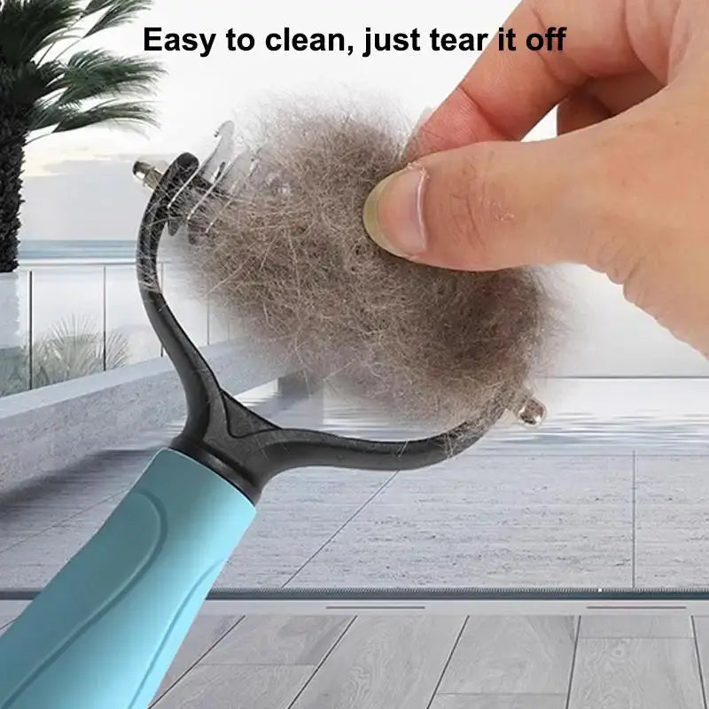 TAILSOFHOME 2-Sided Pet Deshedding Brush for Dogs Cats