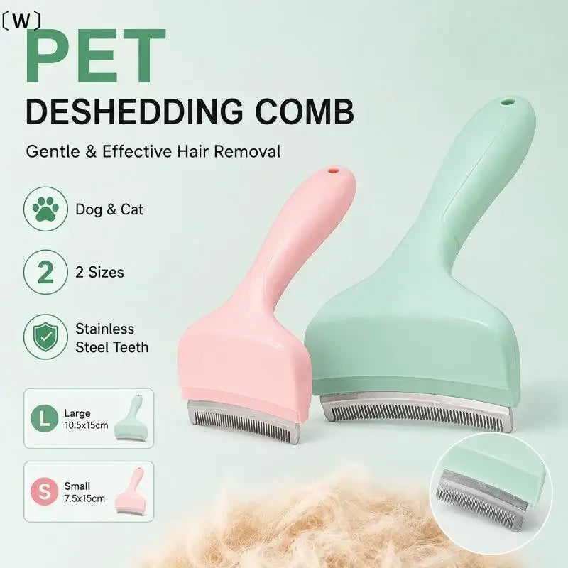 TAILSOFHOME Pet Deshedding Brush for Dogs and Cats