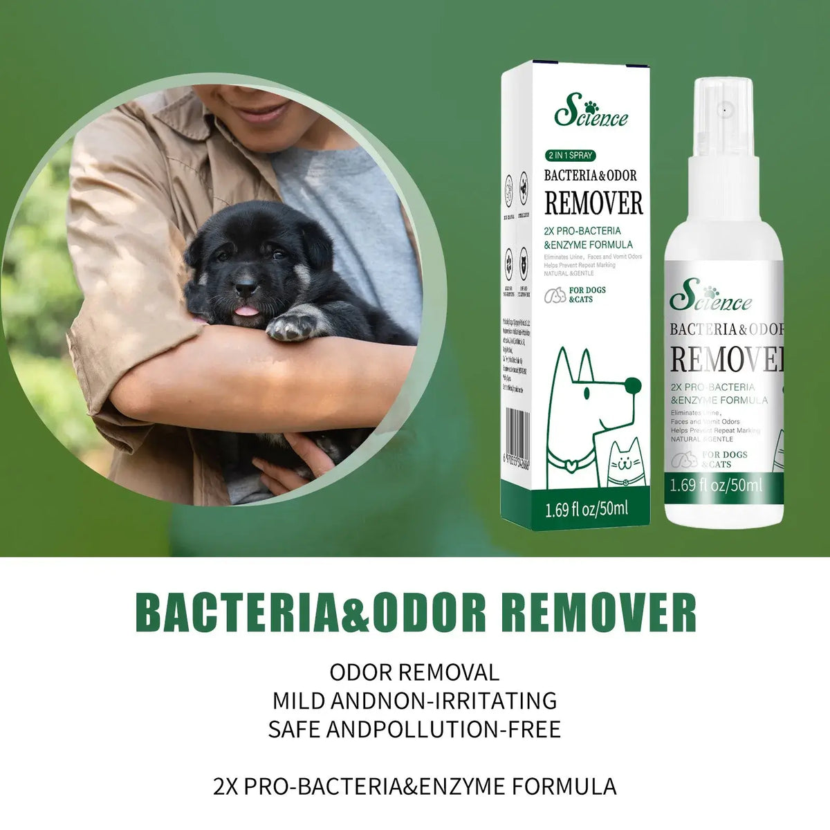 TAILSOFHOME Pet Odor Remover Deodorizing Spray for Cats Dogs