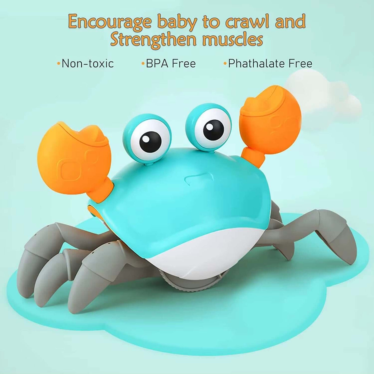 CrabbyDash SmarTAILSOFHOME Smart Wireless Pet Water Fountain 3Lt Escape Toy – The Musical, Moving Pet Kids Can’t Catch