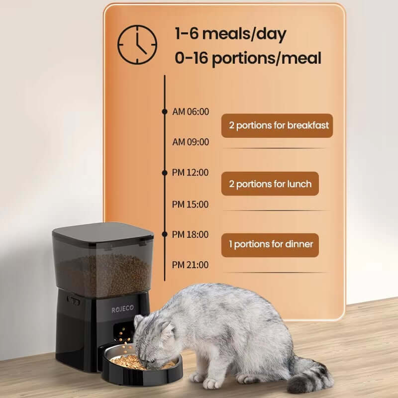 TAILSOFHOME Smart Automatic Pet Feeder for Cats and Dogs