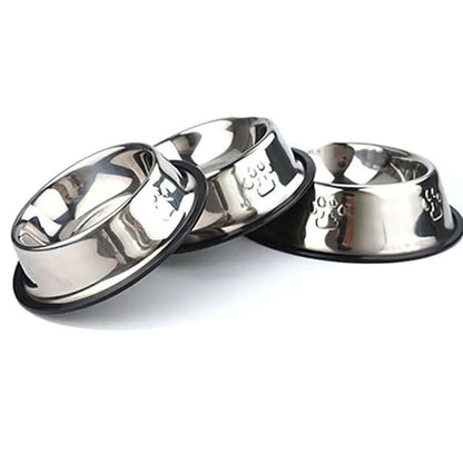Paw Stainless SteeTAILSOFHOME transparent cat carrier backpack for small pets and puppiesl Pet Dog Bowl Feeder Skidproof Anti-Ant Shape Cat Dog Bowls Food Accessories Pet Supplies 6 Sizes