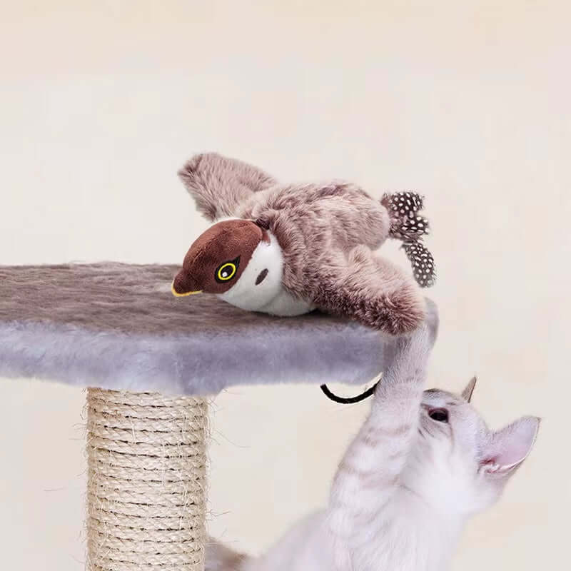 FlutterChirp Cat Toy –TAILSOFHOME FlutterChirp Rechargeable Flapping Bird Cat Toy Rechargeable Flapping Bird with Catnip &amp; Realistic Sounds