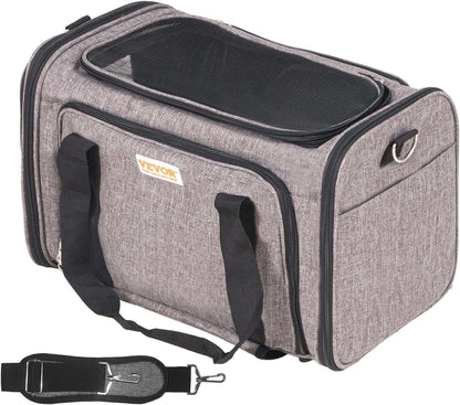 TAILSOFHOME Cat Carrier with Wheels for Travel and Transport