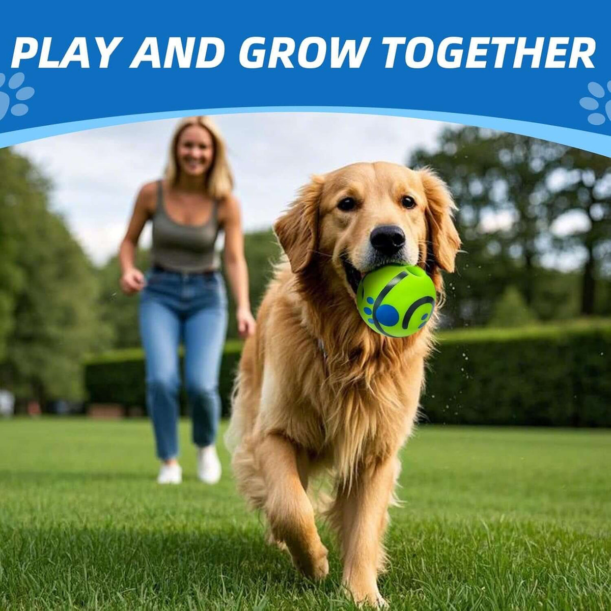 TAILSOFHOME Interactive Dog Treat Puzzle Ball | Trainer
