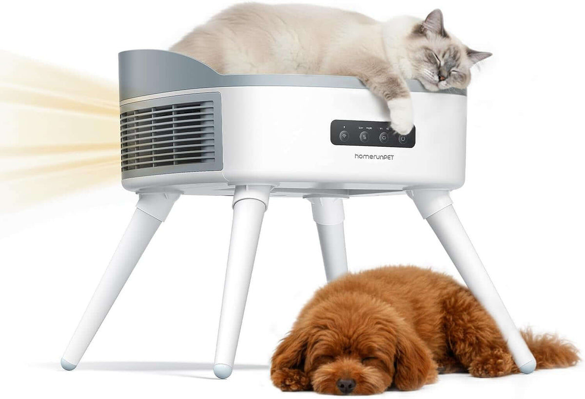 Pet Heated Cat BTAILSOFHOME Smart Wireless Pet Water Fountain 3Led Heater