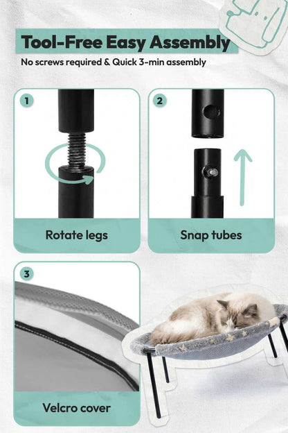 Elevated GTAILSOFHOME transparent cat carrier backpack for small pets and puppieslow-In-The-Dark Cat Bed