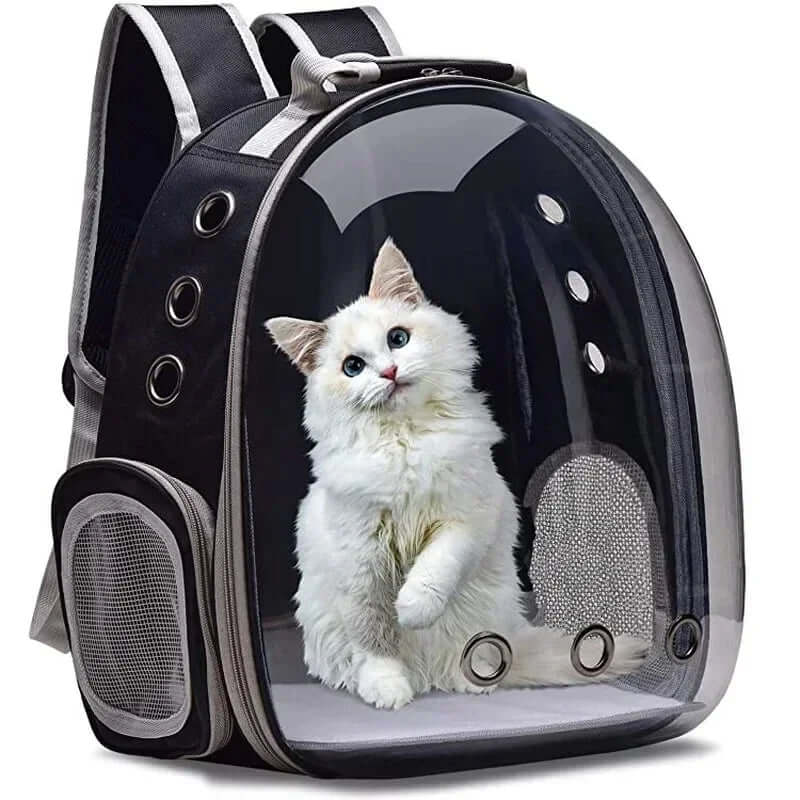 Portable Cat Pet CarrieTAILSOFHOME transparent cat carrier backpack for small pets and puppiesr Backpack Transparent Capsule Bubble Pet Backpack Small Animal Puppy Kitty Breathable Carrier for Travel