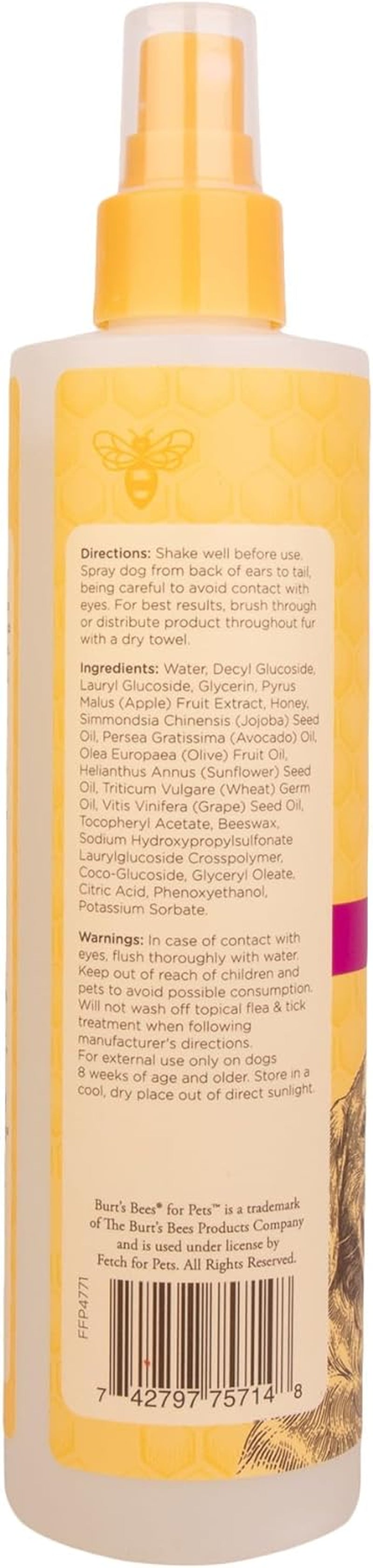 Waterless Shampoo Spray for Dogs, Apple & Honey, No-Rinse Dry Dog Shampoo for All Dogs and Puppies, Ph Balanced, No Sulfates, Parabens, Phthalates, 10 Fl Oz
