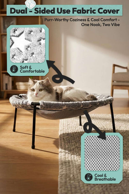 ElTAILSOFHOME transparent cat carrier backpack for small pets and puppiesevated Glow-In-The-Dark Cat Bed