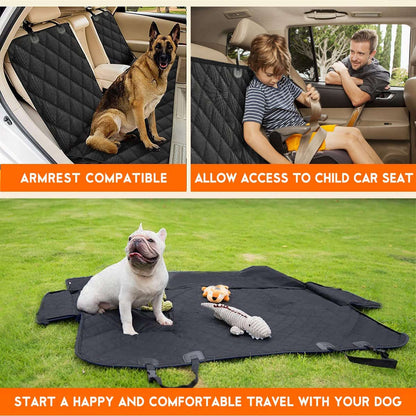 Dog Car Seat Cover, Back Seat CoverTAILSOFHOME transparent cat carrier backpack for small pets and puppies for Dogs Pet Car Seat Protector Waterproof Rear Seat Cover Durable Car Seat Cover, Fits Middle Armrest for Most Cars Suvs Trucks (53” Width)- Black