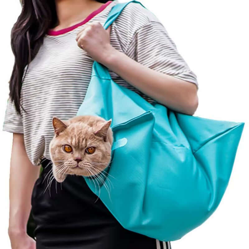 TAILSOFHOME PurrfectGo Plush 2-in-1 Cat Travel Tote