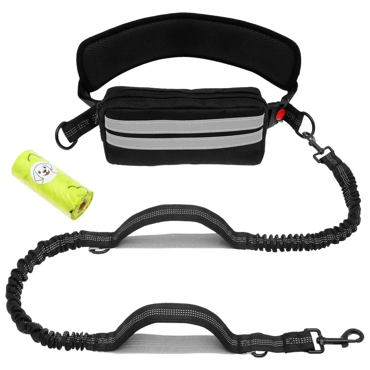 TAILSOFHOME Hands-Free Reflective Dog Leash with Waist Bag