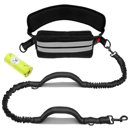 TAILSOFHOME Hands-Free Reflective Dog Leash with Waist Bag