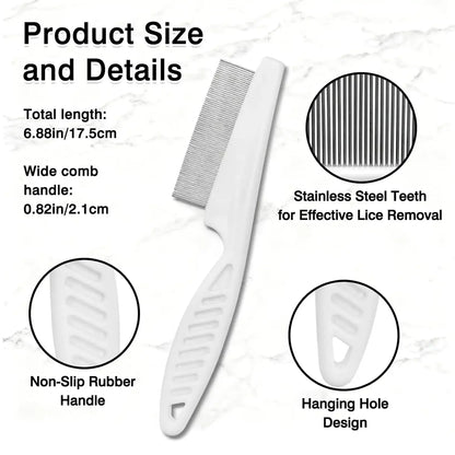 TAILSOFHOME 3-Piece Pet Grooming Kit with Massage Comb