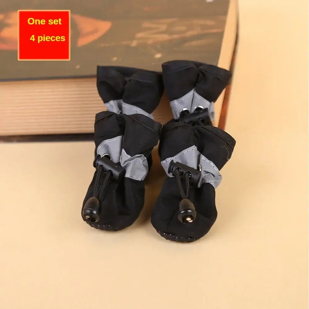 TAILSOFHOME 4-Piece Water-Resistant Dog Rain Boots