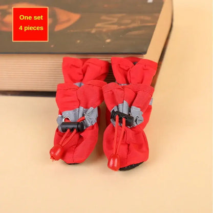TAILSOFHOME 4-Piece Water-Resistant Dog Rain Boots