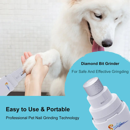 TAILSOFHOME USB Rechargeable 2-Speed Dog Nail Grinder