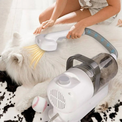 TAILSOFHOME Multifunctional Pet Grooming Vacuum Kit with Clipper