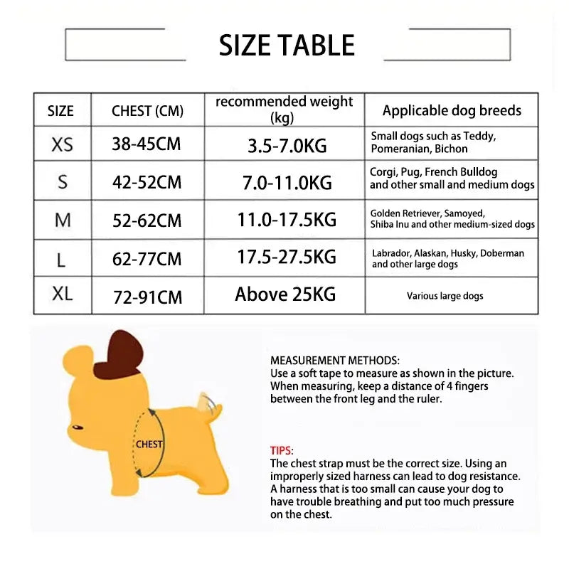 TAILSOFHOME Adjustable Breathable Dog Harness for Outdoor Walks