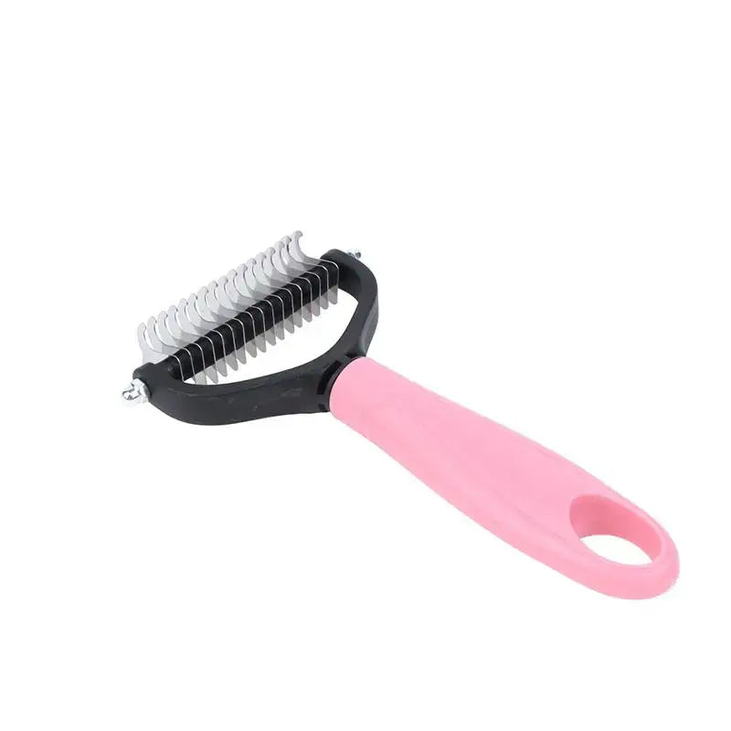 TAILSOFHOME 2-Sided Pet Deshedding Brush for Dogs Cats