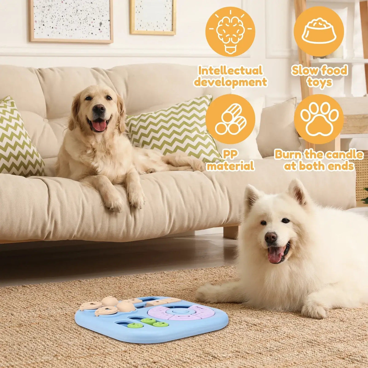 TAILSOFHOME Interactive Dog Puzzle Treat Slow Feeder