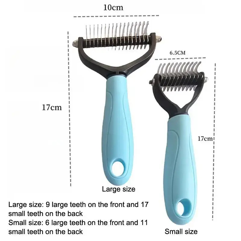 TAILSOFHOME Professional 2-Sided Deshedding Brush for Dogs and Cats