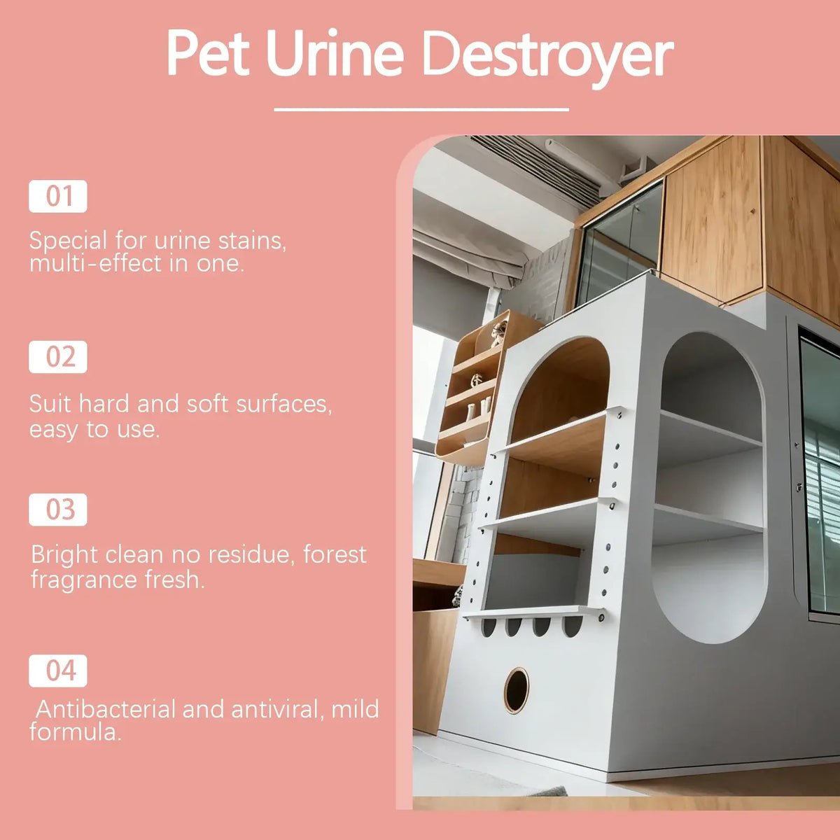 TAILSOFHOME Pet Urine Odor Eliminator for Carpets Floors Furniture