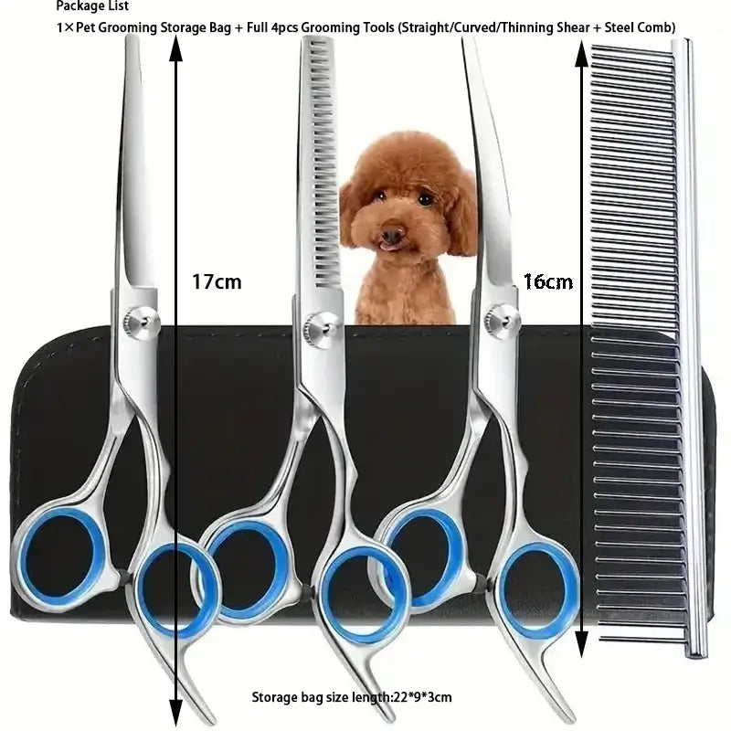 TAILSOFHOME 2-Sided Pet Grooming Kit for Dogs Cats and Rabbits
