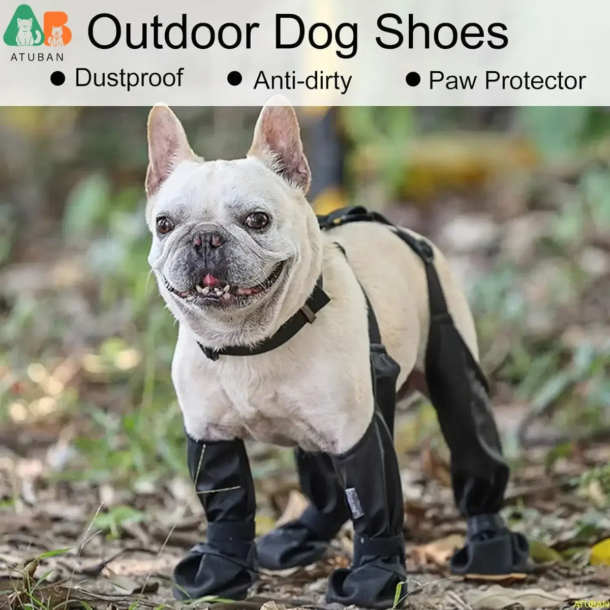 TAILSOFHOME Waterproof Anti-Slip Dog Boots with Rubber Sole