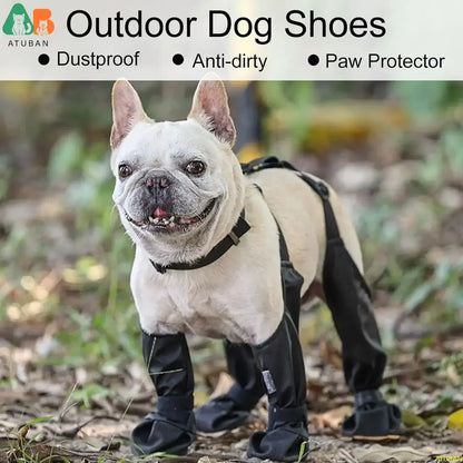 TAILSOFHOME Waterproof Anti-Slip Dog Boots with Rubber Sole