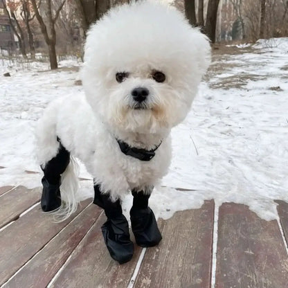 TAILSOFHOME Waterproof Adjustable Anti-Slip Dog Rain Boots
