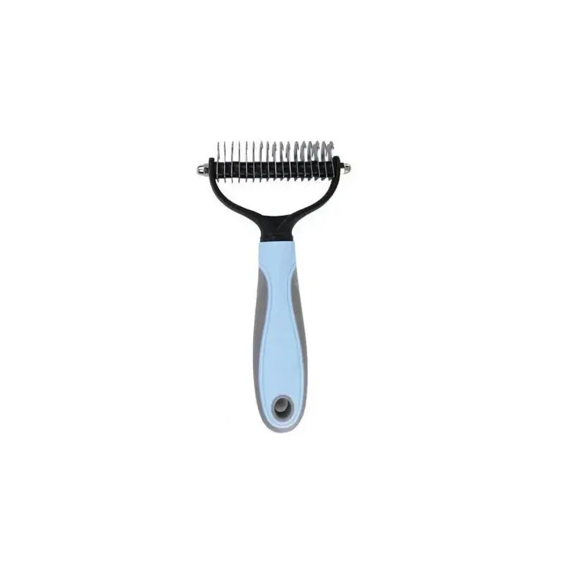 TAILSOFHOME Professional Two-Sided Pet Deshedding Brush with stainless steel comb for dogs and cats.
