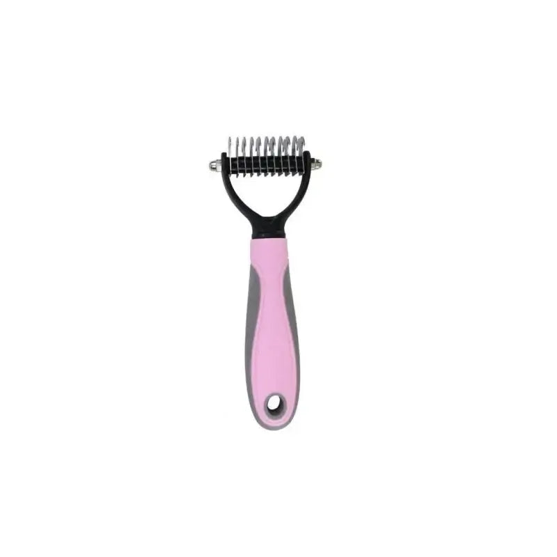 TAILSOFHOME Two-Sided Stainless Steel Pet Deshedding Brush