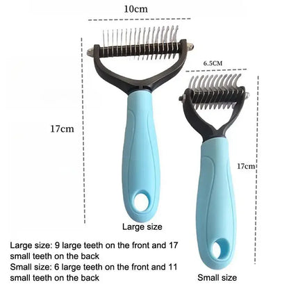 TAILSOFHOME 2-Sided Pet Deshedding Brush for Dogs Cats