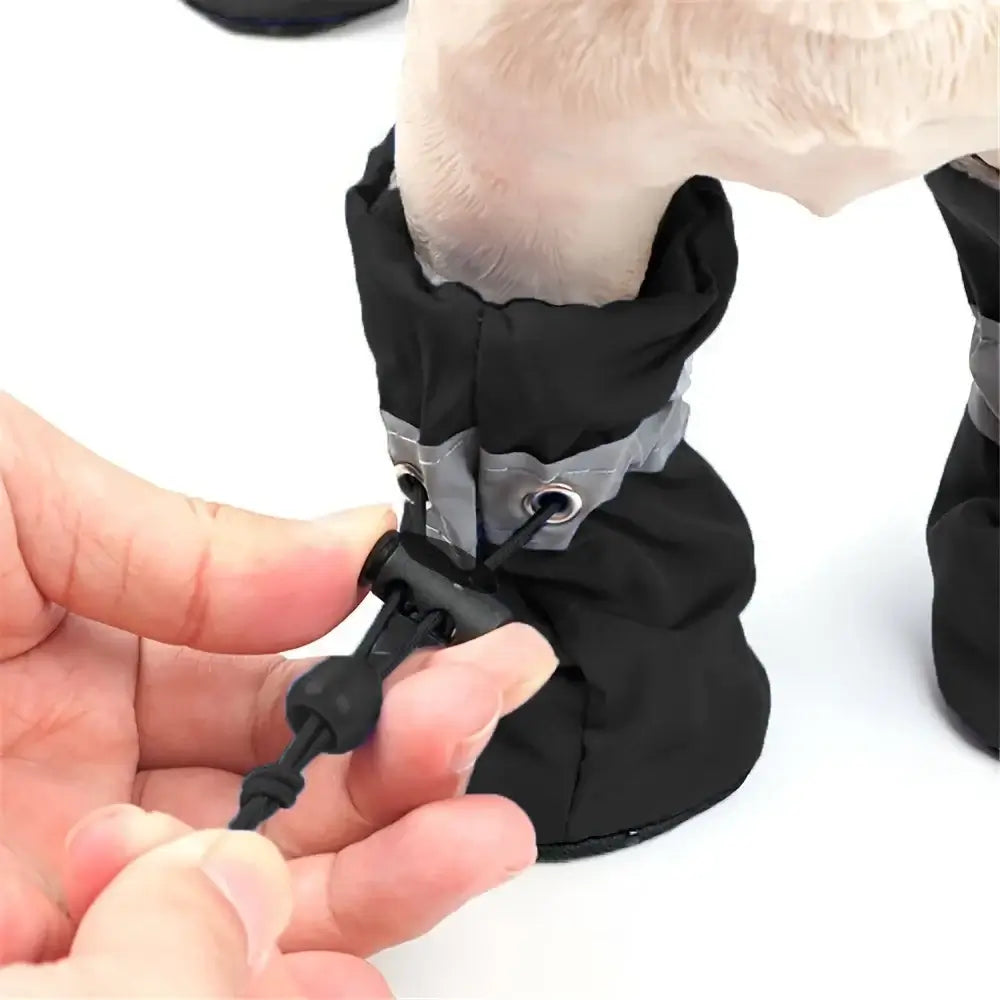 TAILSOFHOME 4-Piece Water-Resistant Dog Rain Boots