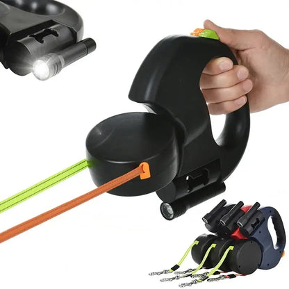 TAILSOFHOME Retractable Nylon Dog Leash with Lights