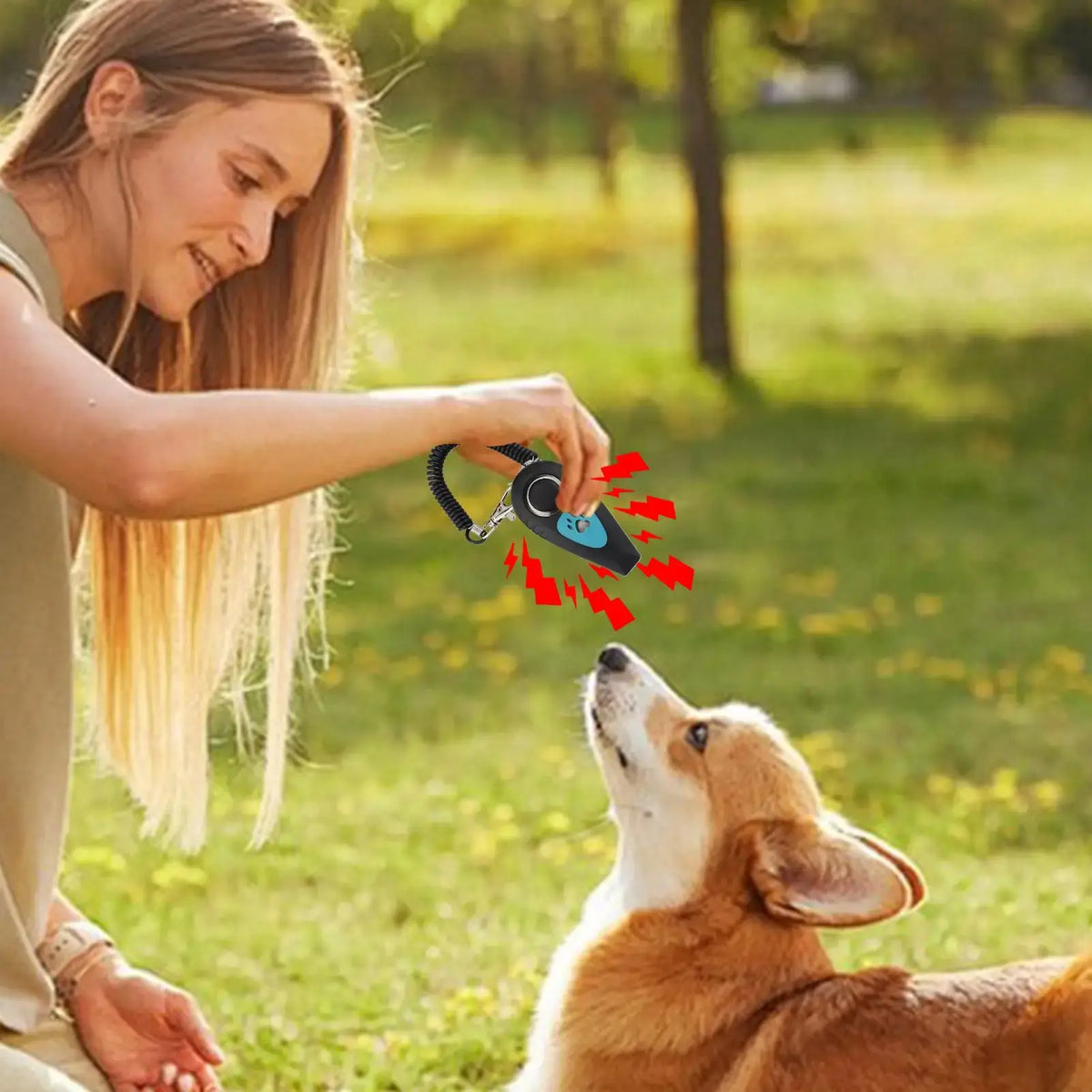 TAILSOFHOME 2-in-1 Pet Training Clicker and Dog Whistle